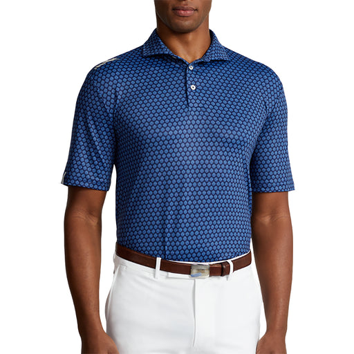 RLX Polo Golf LW Airflow Compass Mens Golf Polo - Blue Compass/XL