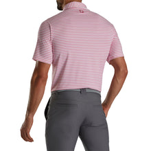 Load image into Gallery viewer, FootJoy Oxford Stripe Rose Mens Golf Polo
 - 2