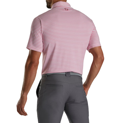 FootJoy Oxford Stripe Rose Mens Golf Polo