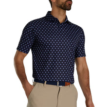 Load image into Gallery viewer, FootJoy Flower Foulard Navy Mens Golf Polo - Navy/XL
 - 1