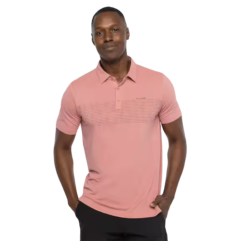 Travis Mathew Relocation Mens Golf Polo - Dusty Rose 6drs/XXL