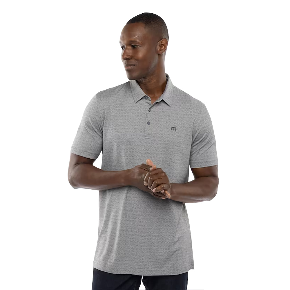 Travis Mathew Beach Camp Mens Golf Polo - Hthr Grey 0hmd/XXL