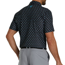 Load image into Gallery viewer, FootJoy Flower Foulard Black Mens Golf Polo
 - 2