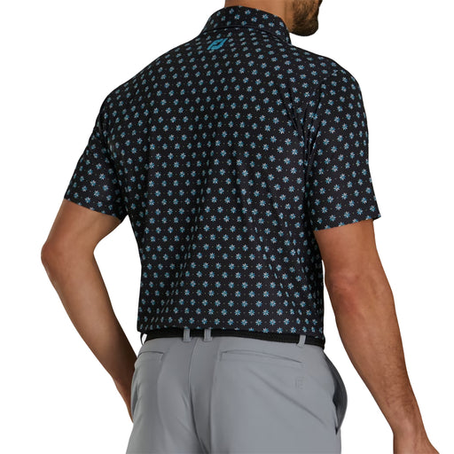 FootJoy Flower Foulard Black Mens Golf Polo