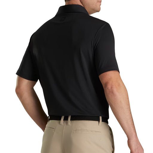 FootJoy Solid Lisle Black Mens Golf Polo