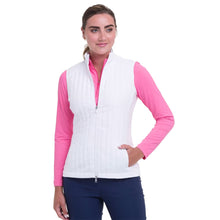 Load image into Gallery viewer, EP New York Vertical Quilted Womens Golf Vest - White/L
 - 1