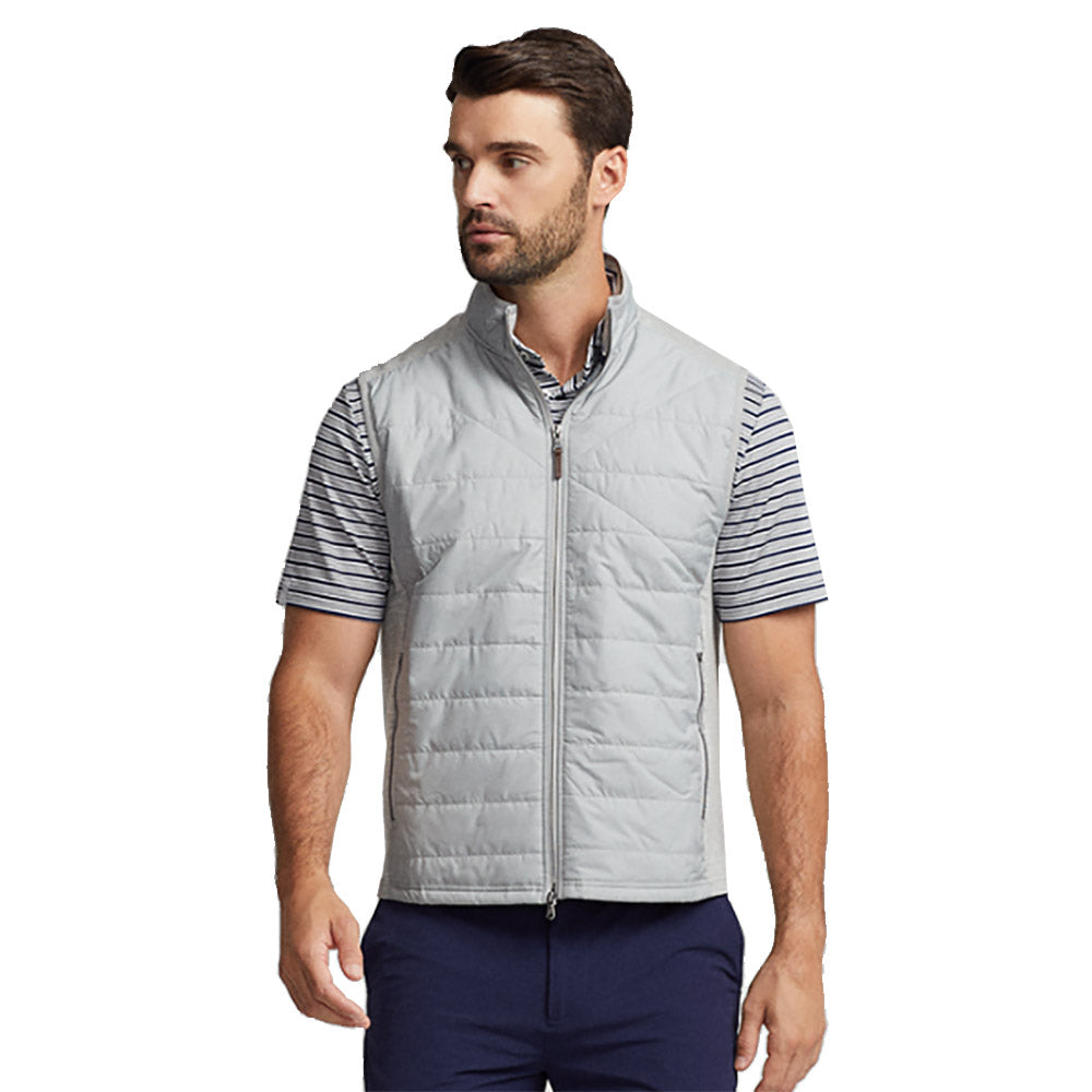 RLX Polo Golf Wool Quilted Full Zip Mens Golf Vest - Andover Heather/XL