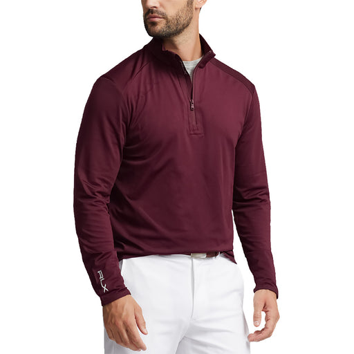 RLX Polo Golf Jacquard Knit QZ Mens Golf Pullover - Harvard Wine/XL