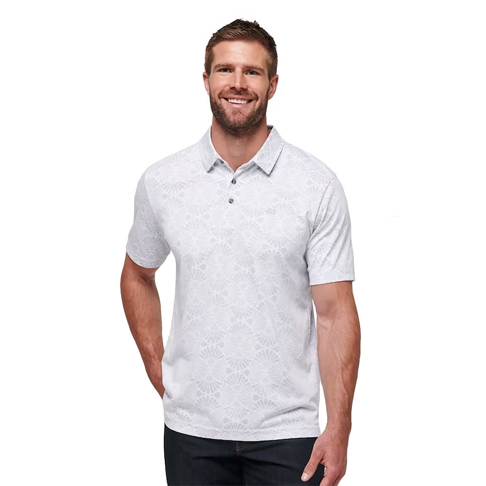 Travis Mathew Hidden Spots Mens Golf Polo - White 1wht/XXL