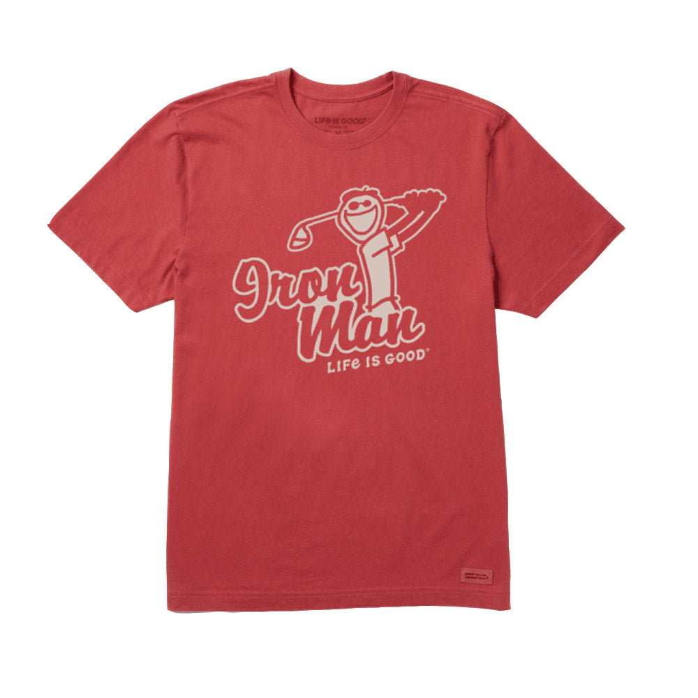 Life Is Good Big Jake Iron Man Mens Shirt - Faded Red/XXL