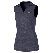 Load image into Gallery viewer, Puma Heather Girls Sleeveless Golf Polo - Navy Blzr Hthr/XL
 - 2