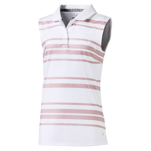 Puma Stripe Sleeveless Girls Golf Polo