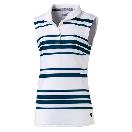 Puma Stripe Sleeveless Girls Golf Polo