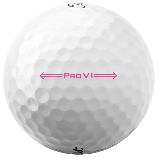 Titleist Pro V1 Pink Numbers Golf Balls - Dozen