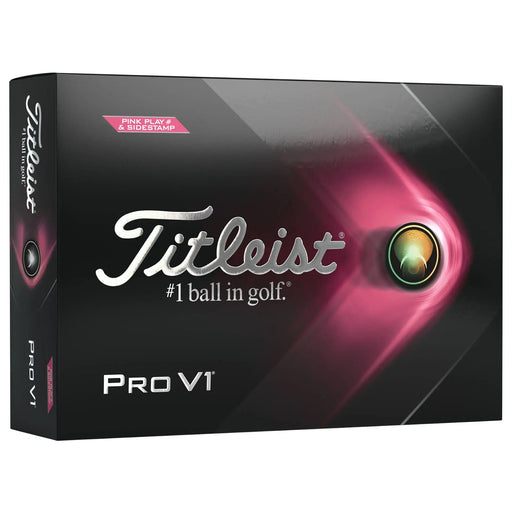 Titleist Pro V1 Pink Numbers Golf Balls - Dozen