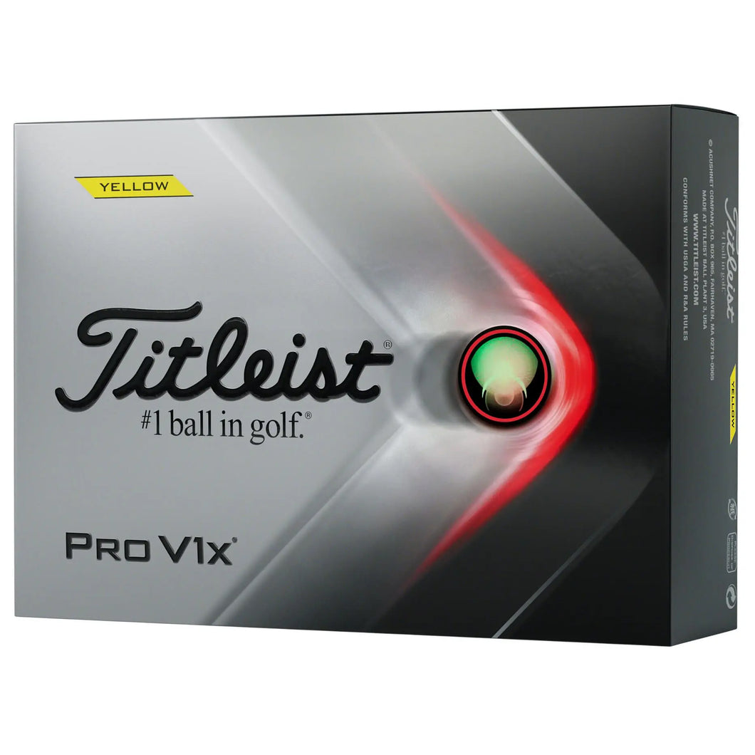 Titleist Pro V1x Yellow Golf Balls - Dozen