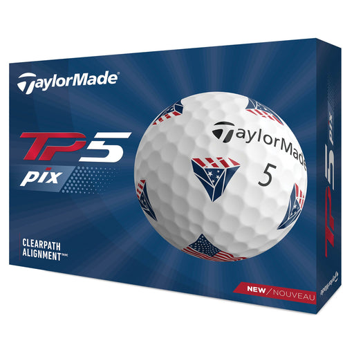 TaylorMade TP5 pix Golf Balls - Dozen - White Usa