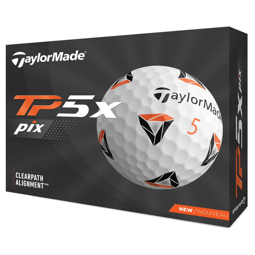 TaylorMade TP5x pix Golf Balls - Dozen - White/Triangle