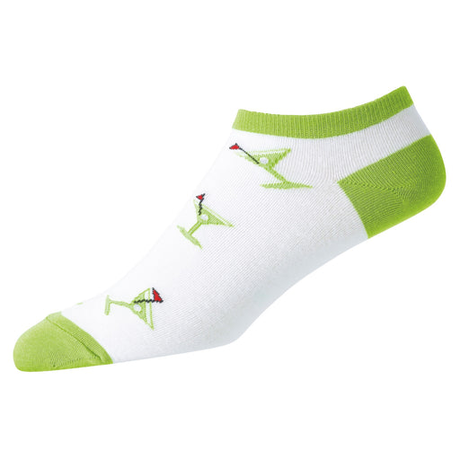 FootJoy ComfortSof Martini Print Low Cut Socks - Lime