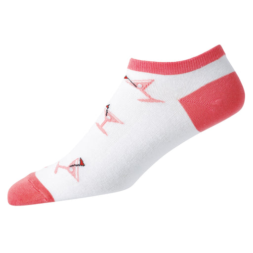 FootJoy ComfortSof Martini Print Low Cut Socks - Orange