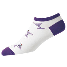 Load image into Gallery viewer, FootJoy ComfortSof Martini Print Low Cut Socks - Purple
 - 5