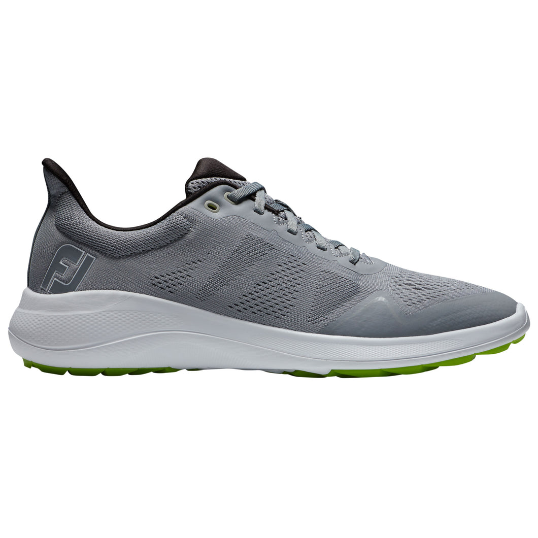 FootJoy Flex Grey-White Mens Golf Shoes - Grey/White/2E WIDE/8.0