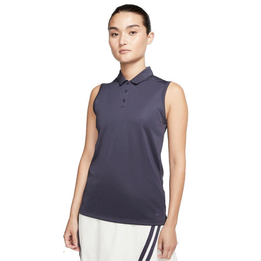 Nike Dri Fit Solid Womens Sleeveless Golf Polo - 015 GRIDIRON/XL