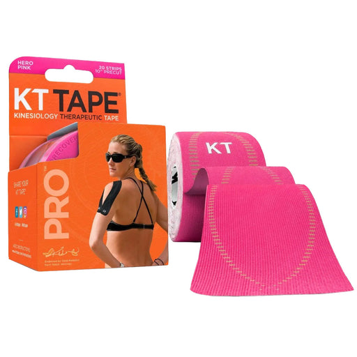 KT Tape PRO 10inch PreCut Strips - Hero Pink