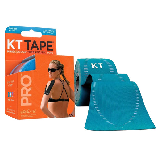 KT Tape PRO 10inch PreCut Strips - Laser Blue
