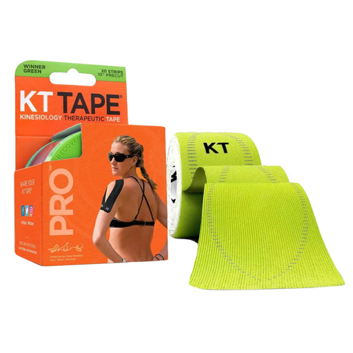 KT Tape PRO 10inch PreCut Strips - Winner Green