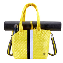 Load image into Gallery viewer, Oliver Thomas Kitchen Sink Tote Bag - Citron Stripe/One Size
 - 14