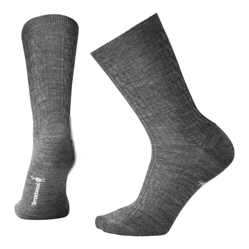 Smartwool Cable II Womens Socks - 052 MED GREY/L
