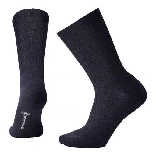 Smartwool Cable II Womens Socks - 108 NAVY HTHR/M