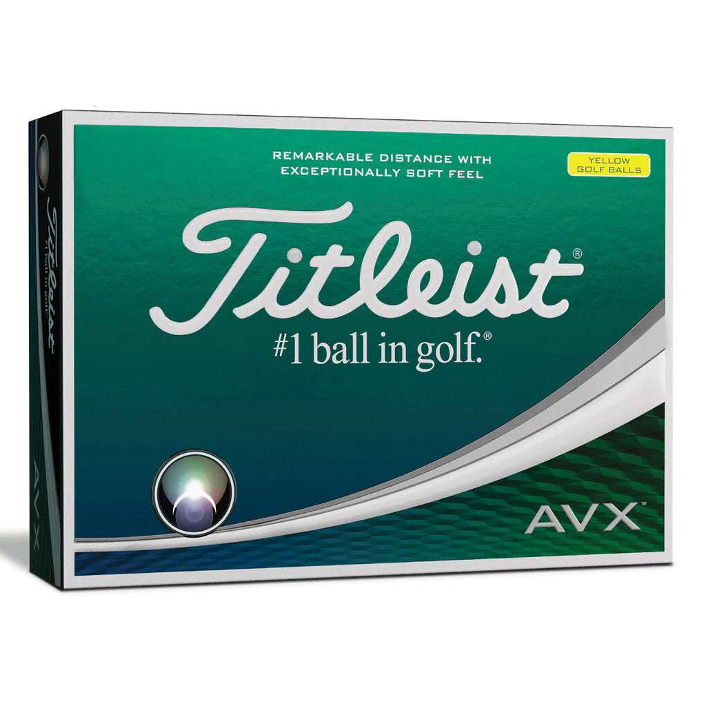 Titleist AVX Yellow Golf Balls - Dozen