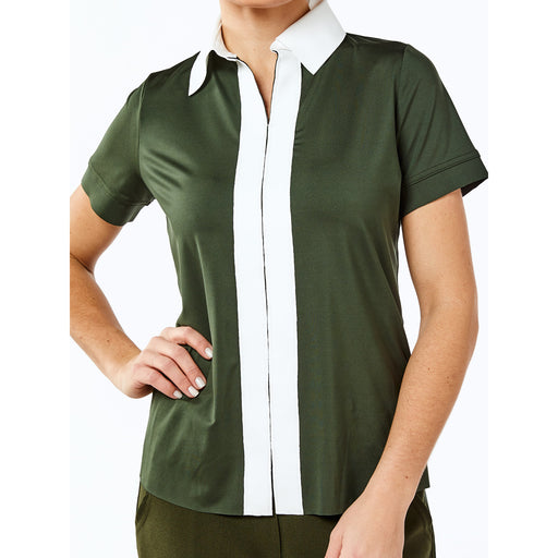 Belyn Key Contrast Womens Short Sleeve Golf Polo