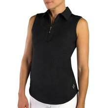Load image into Gallery viewer, JoFit Jacquard Sleeveless Womens Golf Polo
 - 1