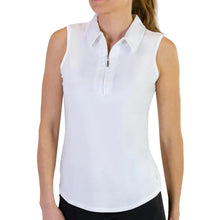 Load image into Gallery viewer, JoFit Jacquard Sleeveless Womens Golf Polo
 - 3