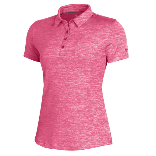 Under Armour Zinger 2.0 Heather Womens Golf Polo - Cerise 550t/XL