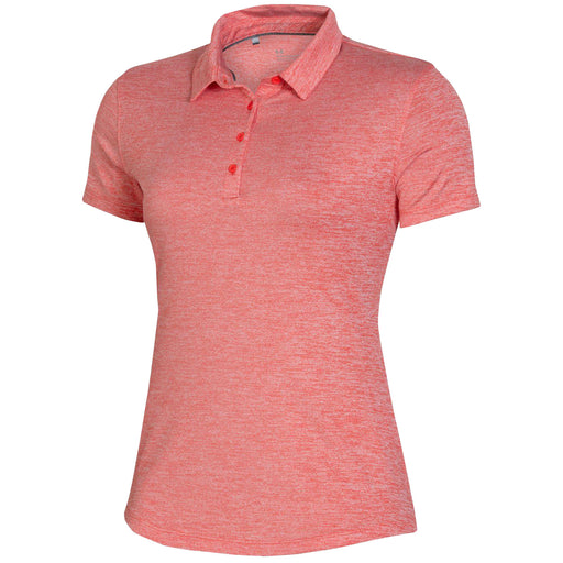 Under Armour Zinger 2.0 Heather Womens Golf Polo - Vermillion 551h/XL